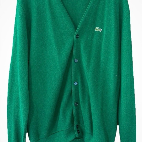Lacoste Men's Green Cardigan Sweater - Picture 1 of 6
